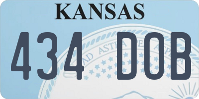KS license plate 434DOB