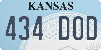 KS license plate 434DOD