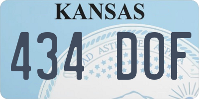 KS license plate 434DOF