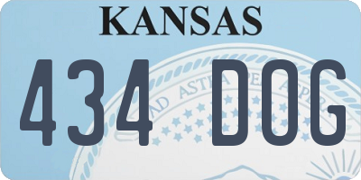 KS license plate 434DOG