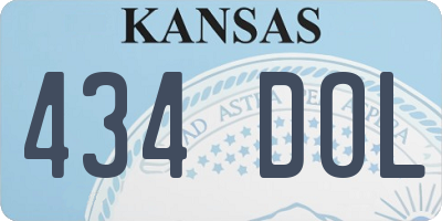 KS license plate 434DOL