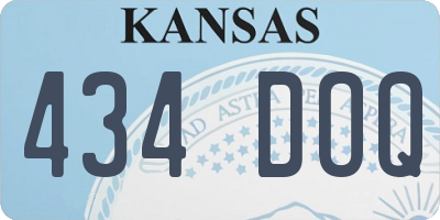 KS license plate 434DOQ