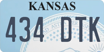 KS license plate 434DTK