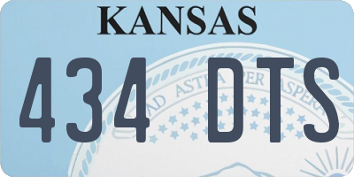 KS license plate 434DTS