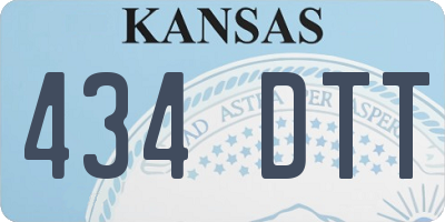 KS license plate 434DTT