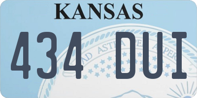 KS license plate 434DUI