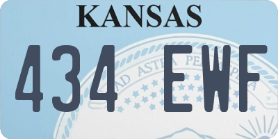 KS license plate 434EWF