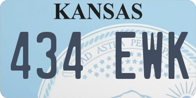 KS license plate 434EWK