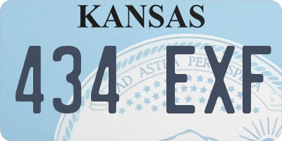 KS license plate 434EXF
