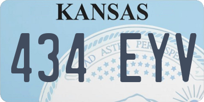 KS license plate 434EYV