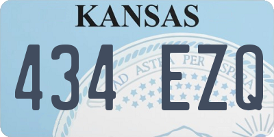 KS license plate 434EZQ