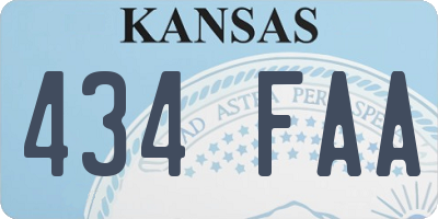 KS license plate 434FAA