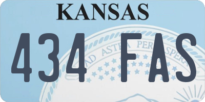 KS license plate 434FAS
