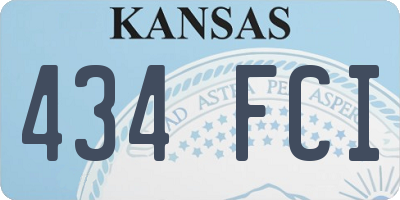 KS license plate 434FCI