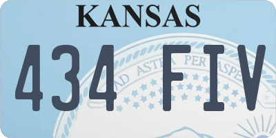 KS license plate 434FIV