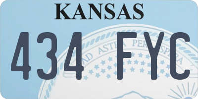 KS license plate 434FYC
