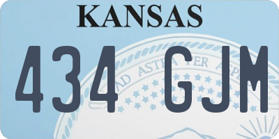 KS license plate 434GJM