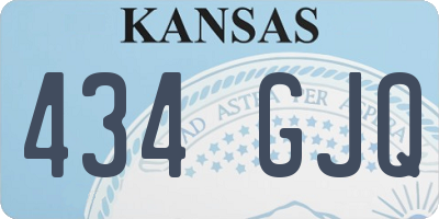 KS license plate 434GJQ