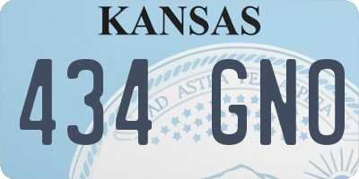 KS license plate 434GNO