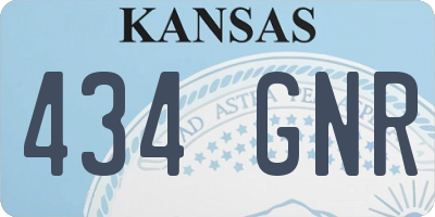 KS license plate 434GNR