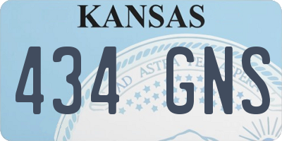 KS license plate 434GNS