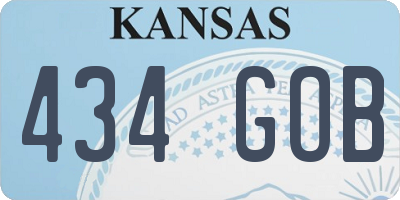 KS license plate 434GOB