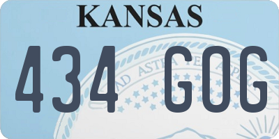 KS license plate 434GOG