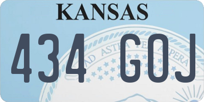 KS license plate 434GOJ