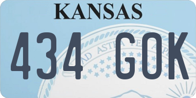 KS license plate 434GOK