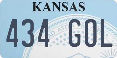 KS license plate 434GOL