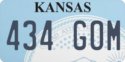 KS license plate 434GOM