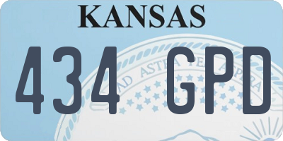 KS license plate 434GPD
