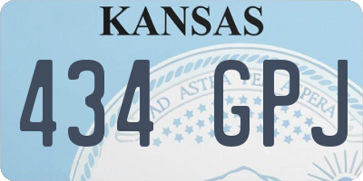 KS license plate 434GPJ