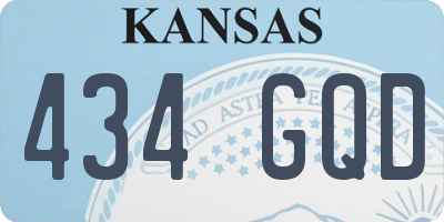 KS license plate 434GQD