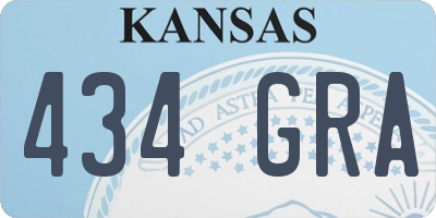 KS license plate 434GRA