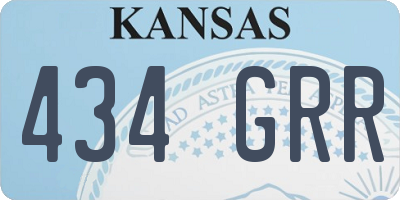 KS license plate 434GRR