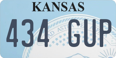 KS license plate 434GUP