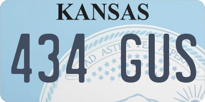 KS license plate 434GUS