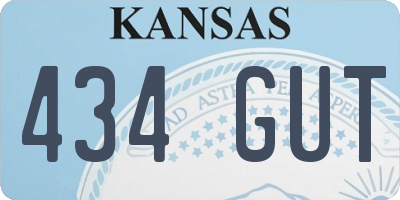 KS license plate 434GUT
