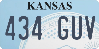 KS license plate 434GUV