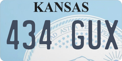 KS license plate 434GUX