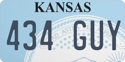 KS license plate 434GUY