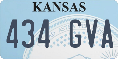 KS license plate 434GVA