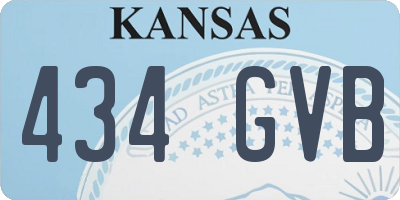KS license plate 434GVB