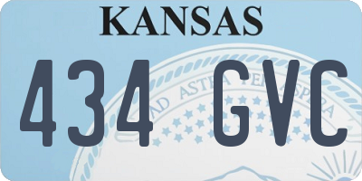 KS license plate 434GVC