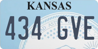 KS license plate 434GVE