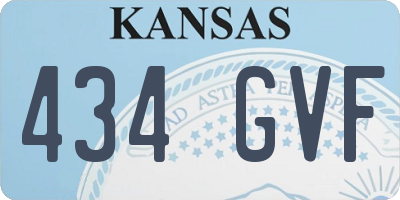 KS license plate 434GVF
