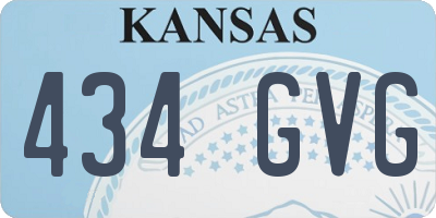 KS license plate 434GVG