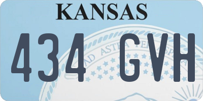 KS license plate 434GVH