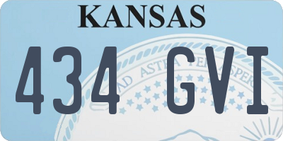 KS license plate 434GVI